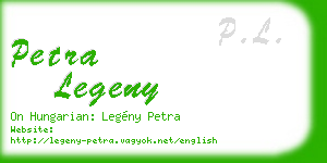 petra legeny business card